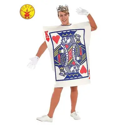 King Of Hearts Alice In Wonderland Mens Adult Poker Card Costume Book Week Adult • £29.44