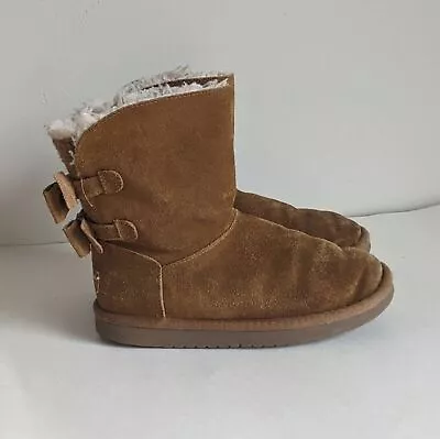 Koolaburra By UGG Attie Bow Suede Boots Youth Girls Size 3 • $18