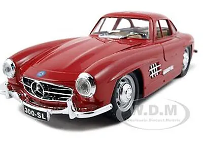1954 Mercedes Benz 300 Sl Gullwing Red 1/24 Diecast Model Car By Bburago 22023 • $19.49