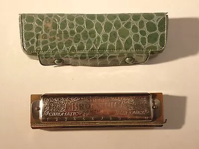 Vintage M. Hohner Super Chromonica Chromatic Harmonica Key C Germany With Case • $20