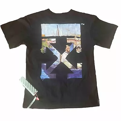 NWT OFF-WHITE Virgil Abloh Painting Arrows Logo Brand Short Sleeve T-Shirt • $134