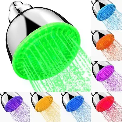 LED Shower Head Shower Head With Lights 7 Color Light Automatically Changing L • $21.91