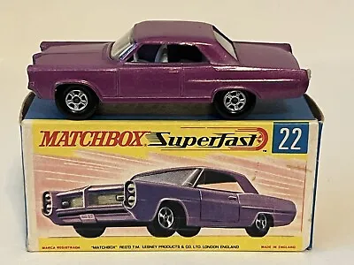 Matchbox Superfast No. 22-a Pontiac Sports Coupe Dark Purple Nice! • $375