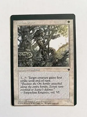 MtG *miscut* Icatian Scout MP Fallen Empires Error Off Center Magic Gathering • $5