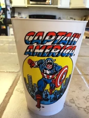 Captain America Marvel 1975 Slurpee Cup 7-Eleven 7-11 Very Good Condition • $14.99