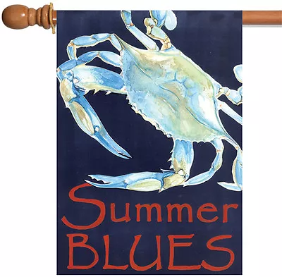 Toland Summer Blues 28x40 Maryland Blue Crab Double Sided House Flag • $15.98