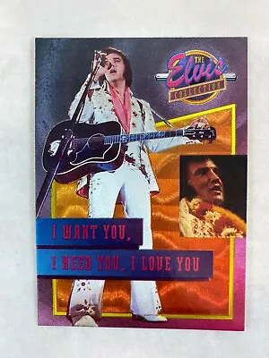 ELVIS PRESLEY River Group 1992 DUFEX Chase Card (Blank Back) I WANT YOU I NEED  • $6.50