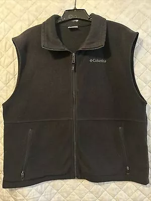 Columbia Sportswear Company Men’s Black Vest Fleece Jacket Size XL • $17.95