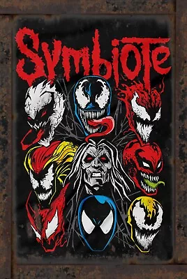 Spider-Man Venom Carnage Symbiote Rustic Vintage Sign Style Poster • $12.50