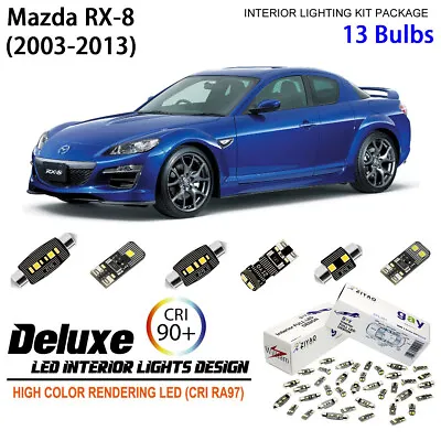 LED Interior Light Kit For Mazda RX8 RX-8 2003-2013 + License Plate Light Bulbs • $19.78