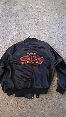 VINTAGE PLYMOUTH GTX REAL MOPAR MIGHT WEST ARK NYLON JACKET Sz XL • $50