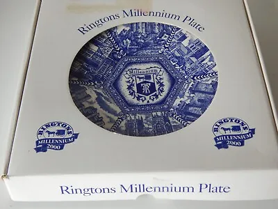 Ringtons Millennium Plate 2000 Castles And Cathedrals By Wade Blue White New • £4.50