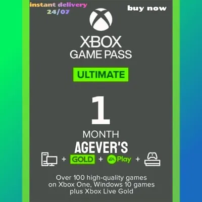 Xbox Game Pass Ultimate 1 Month &gold Live Usa Region Code Instant Delivery 24/7 • $7.59