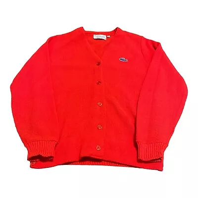 Haymaker Lactose Vintage Jumper Sweater Mr Rogers Red Button Up Cardigan Size 36 • $58.49