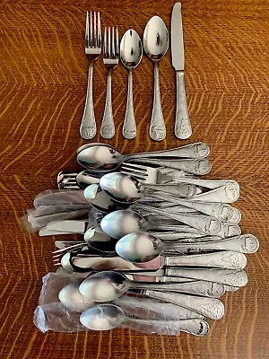 2 Cambridge Lodge Frost Mountain Sand  Flatware  Place Or  Soup Spoons - MOOSE • $29.95