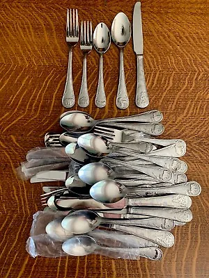 4 Cambridge Lodge Frost Mountain Sand Flatware  Soup Spoons - Moose • $59.95