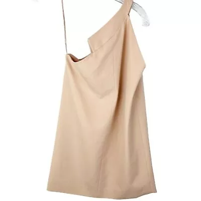 Michelle Mason Mini Dress Women Size 0 Light Pink One Shoulder Shift • $38.12