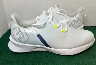 New Men's Footjoy Fuel Sport Golf Shoes - White/Navy - 55453 Sz 10M • $79.95