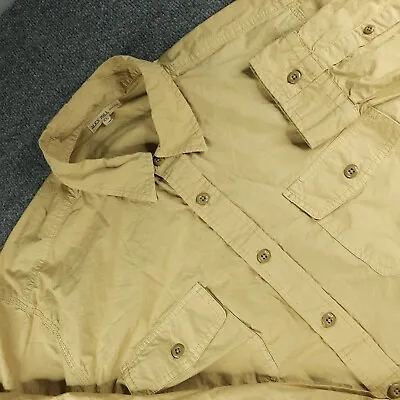 Alex Mill Shirt Mens XL Beige Frontier Field Shirt Long Sleeve Double Pocket • $33.22