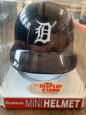 Detroit Tigers Riddell Mini Batting Helmet With Display Stand NIB • $29.95