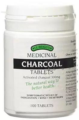 J.L Bragg's Charcoal Tablets 100 Pack Of 2 • £11.79