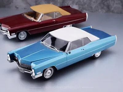 KK-Scale 1:18 Cadillac DeVille 1967 Soft-top Sports Car Simulation Car Model • £179.50