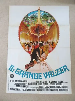 £15.99 • Buy The Great Waltz Italian 2 Foglio Poster Horst Buchholz Mary Costa 1972