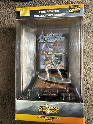 Marvel Silver Surfer Modern Age Fine Pewter Statue 1996 With COA New In Package! • $45