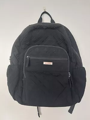 Vera Bradley Quilted Black Essential Backpack W/Easy Access Laptop Pocket • $27