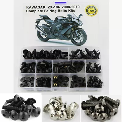 Fit For Kawasaki ZX-10R 2008-2010 Steel Complete Fairing Bolt Kit Body Screws • $29.69