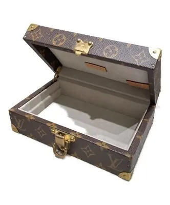 Louis Vuitton Monogram Canvas Coffret Polyvalent Brown Greige Jewelry Box Trunk • $2099