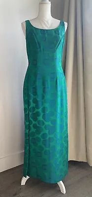 Trude Jr Of California Evening Gown Emerald And Sapphire Detachable Train • $50