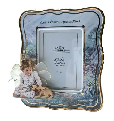 Van Hygan & Smythe “Love Is Patient Love Is Kind” Angel Picture Frame 7.25  X 6 • $11