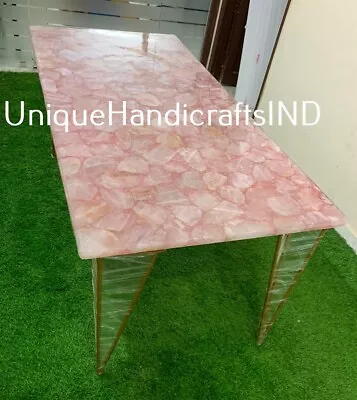 Pink Rose Quartz Table / Rose Quartz Vanity Top / Rose Quartz Countertop Slab • $468.90