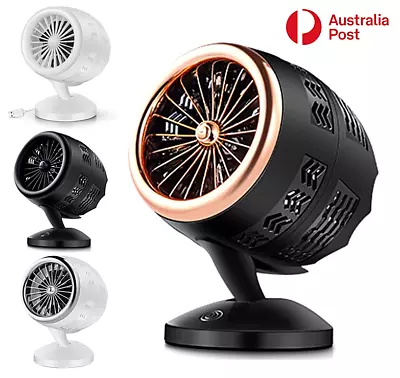 Desktop Fan Turbo Fan Portable Air Cooler Cooling Desk Mini USB Summer Quiet AU • $27.14