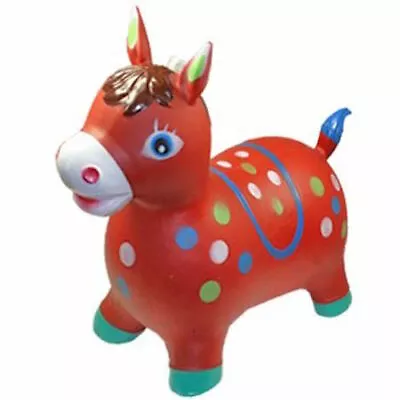 Large RED HORSE Donkey Hopper Ride On Toy Bouncing Inflatable BOUNCE ALONG  • $30.91