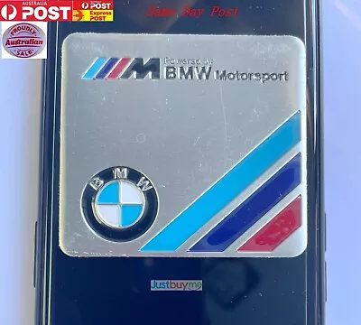 BMW M Power By BMW Motorsport Metal Car Badge Emblem Decal Sticker 6cm • $9.99