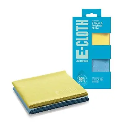 E-CLOTH Glass Window Cleaning Polishing Microfibre Cleaning Cloths Pack Of 2 GC2 • £8.99