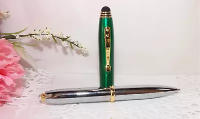 3 In 1 Crowne Triple - Green Stylus Pen LED Flashlight EPen HIGH QUALITY • $13.99