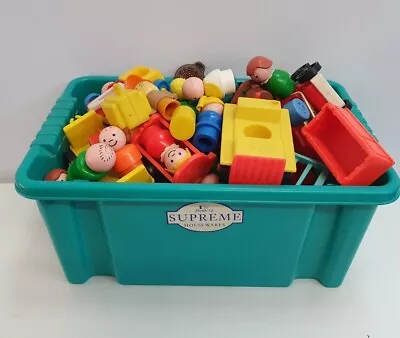 £12 • Buy Vintage Mixed Job Lot Fisher Price Little People Furniture Cars Etc Parts Spares