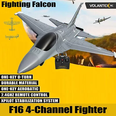 RC Remote Airplane Flight Aerobatic ToyVOLANTEX 2.4G F16 4CH Fighting Falcon  • $94.99