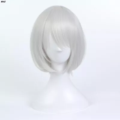 Game Cosplay No 2 Type B NieR:Automata Cosplay Wig Grey Short Straight Synthetic • $12.99