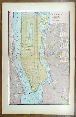 £32.77 • Buy 1902 NEW YORK CITY Map 14 X22  ~ Old Antique Original MANHATTAN CENTRAL PARK NY