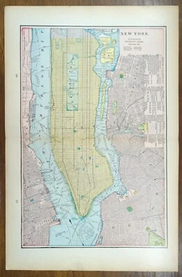 £32.77 • Buy 1902 NEW YORK CITY Map 14 X22  ~ Old Antique Original MANHATTAN CENTRAL PARK NY