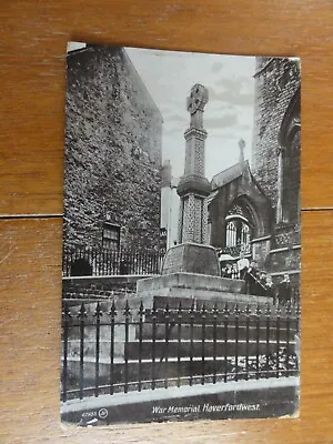 £1.99 • Buy War Memorial Haverfordwest  Postcard Pembrokeshire P/u 1916 [  St ]