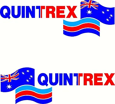 Quintrex Aussie Flag  Fishing Boat Mirrored Sticker Decal Set Of 2 • $40