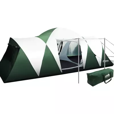 Weisshorn Family Camping Tent 12 Person Hiking Beach Tents (3 Rooms) Green • $282