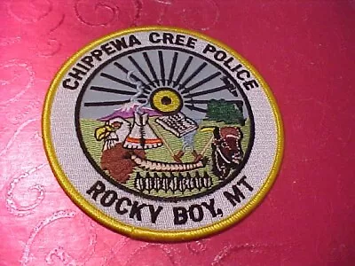 Rocky Boy Montana Police Patch Shoulder Size Unused Not A Badge 4 1/4 Inch • $6.85