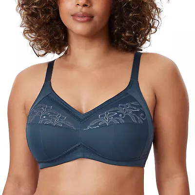 DELIMIRA Women's Mastectomy Pockets Wireless Post-Surgery Plus Size Sleep Bra • $21.55