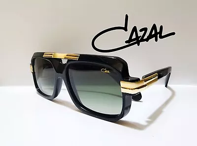 CAZAL Sunglasses Gold & Black Frame Green Lens Unisex Eyewear • $179.99